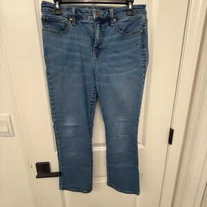 Talbots Women's Cropped Flare Leg Jeans in Light Blue